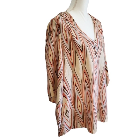 NWT Alice + Olivia Angel Flutter Silk Sleeve Tunic - Picture 6 of 11